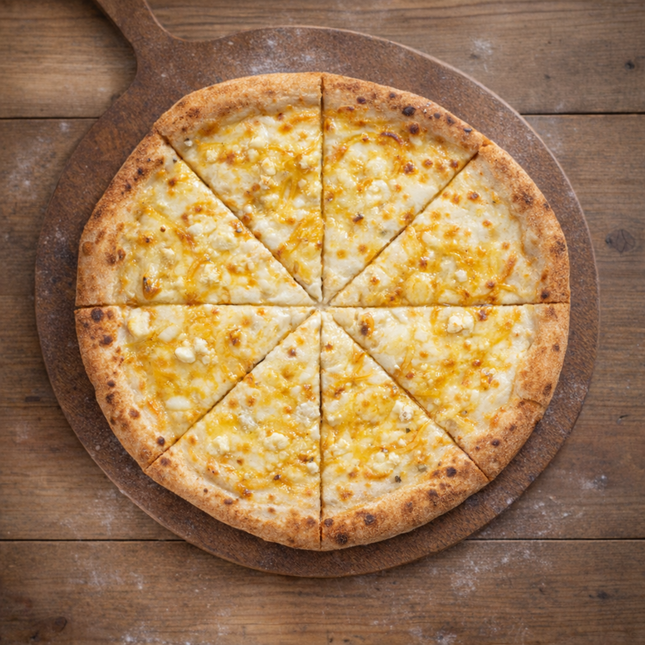 The 4-Cheesen One Pizza